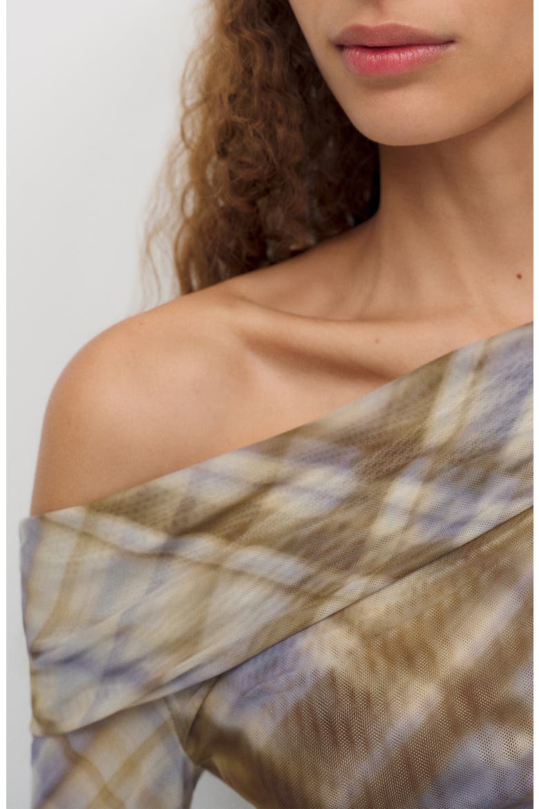 Elio Cowl Neck Top, Alternate, color, WHISPER PLAID