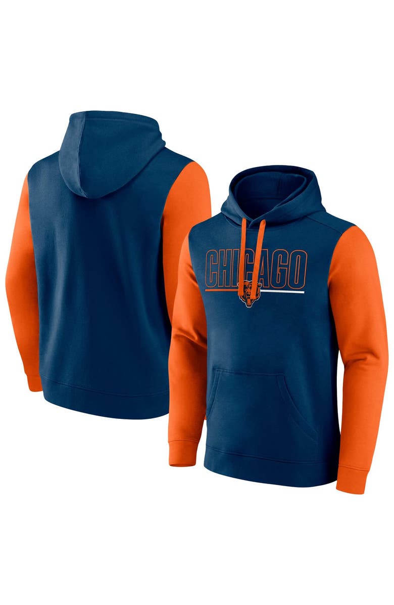 FANATICS Men's Fanatics Navy Chicago Bears Big & Tall Outline Pullover Hoodie, Main, color, 