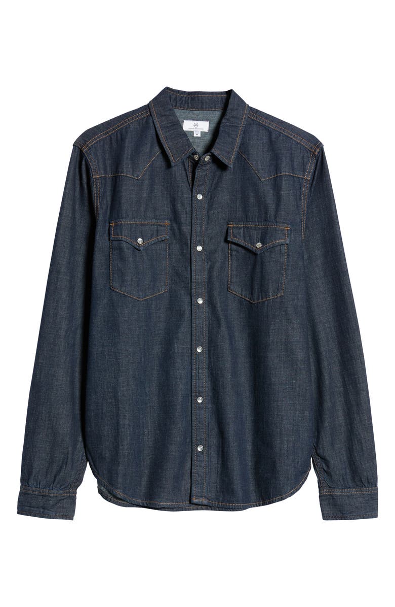 AG Aiden Western Denim Button-Up Shirt, Alternate, color, 