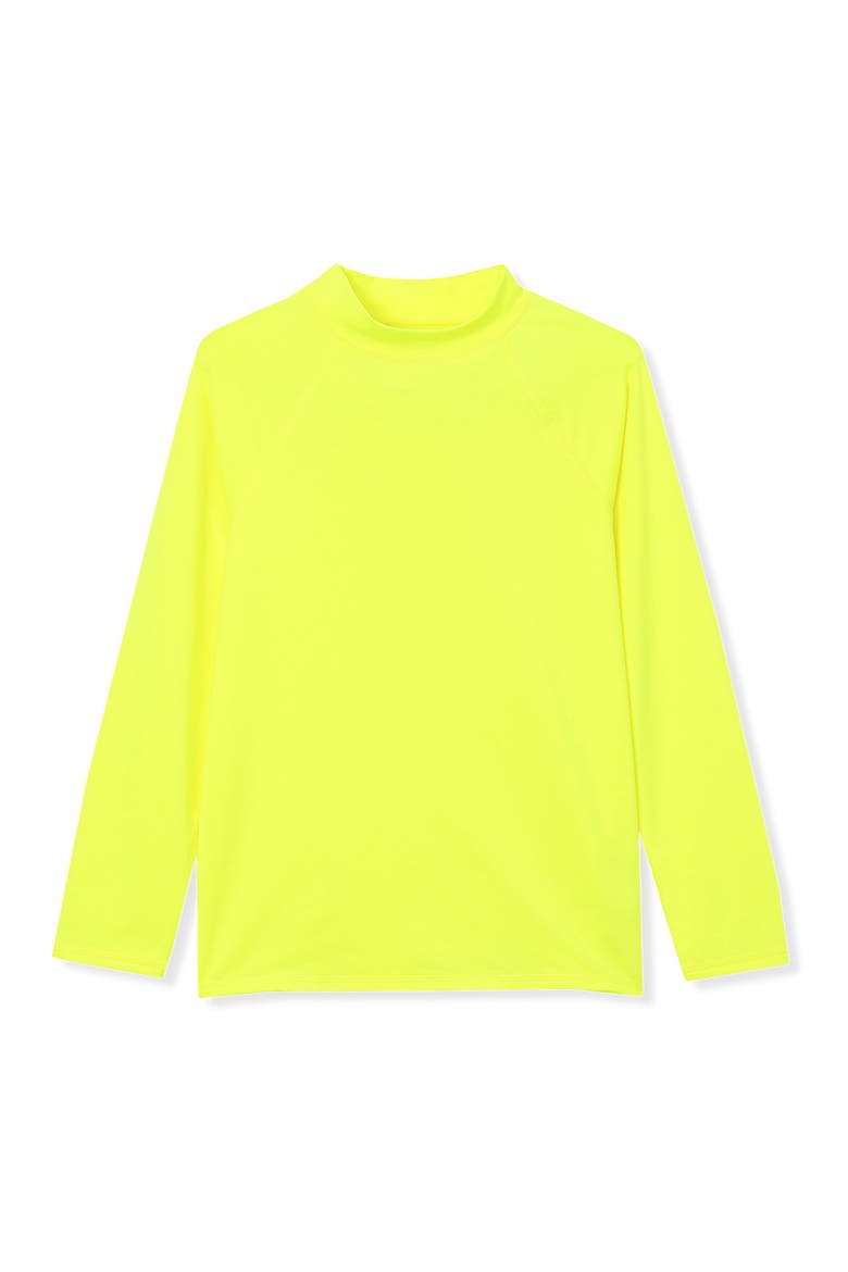 Boys Long Sleeve UPF 50 Sun Protection Rash Guard, Alternate, color, Neon Yellow