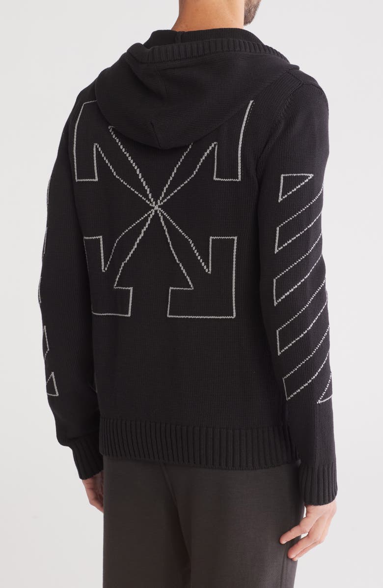 Off-White Diagonal Outline Zip Hoodie, Alternate, color, 
