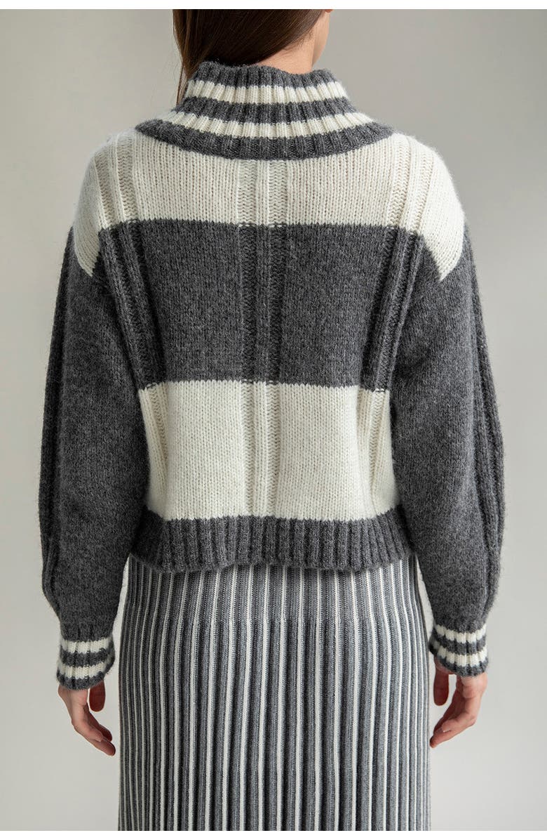SSKEIN Kari Pullover, Alternate, color, Grey Ivory