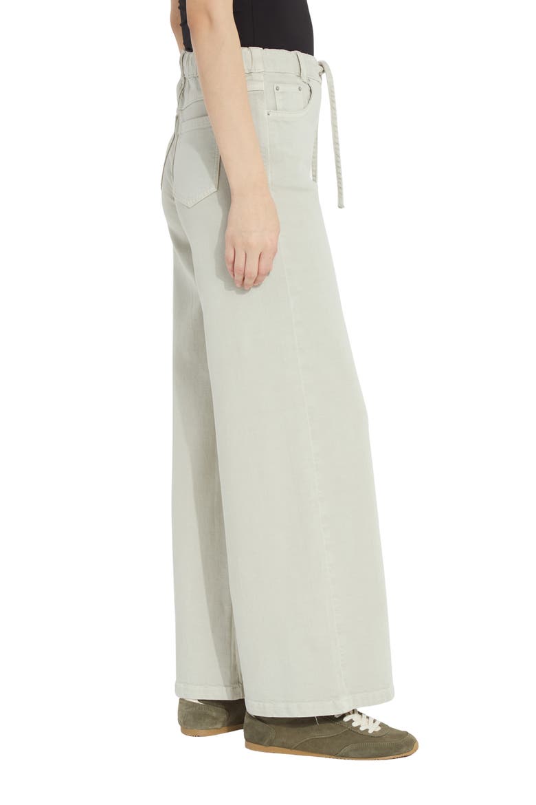 Nellie Drawstring Wide Leg Jeans, Alternate, color, REFINED TAUPE