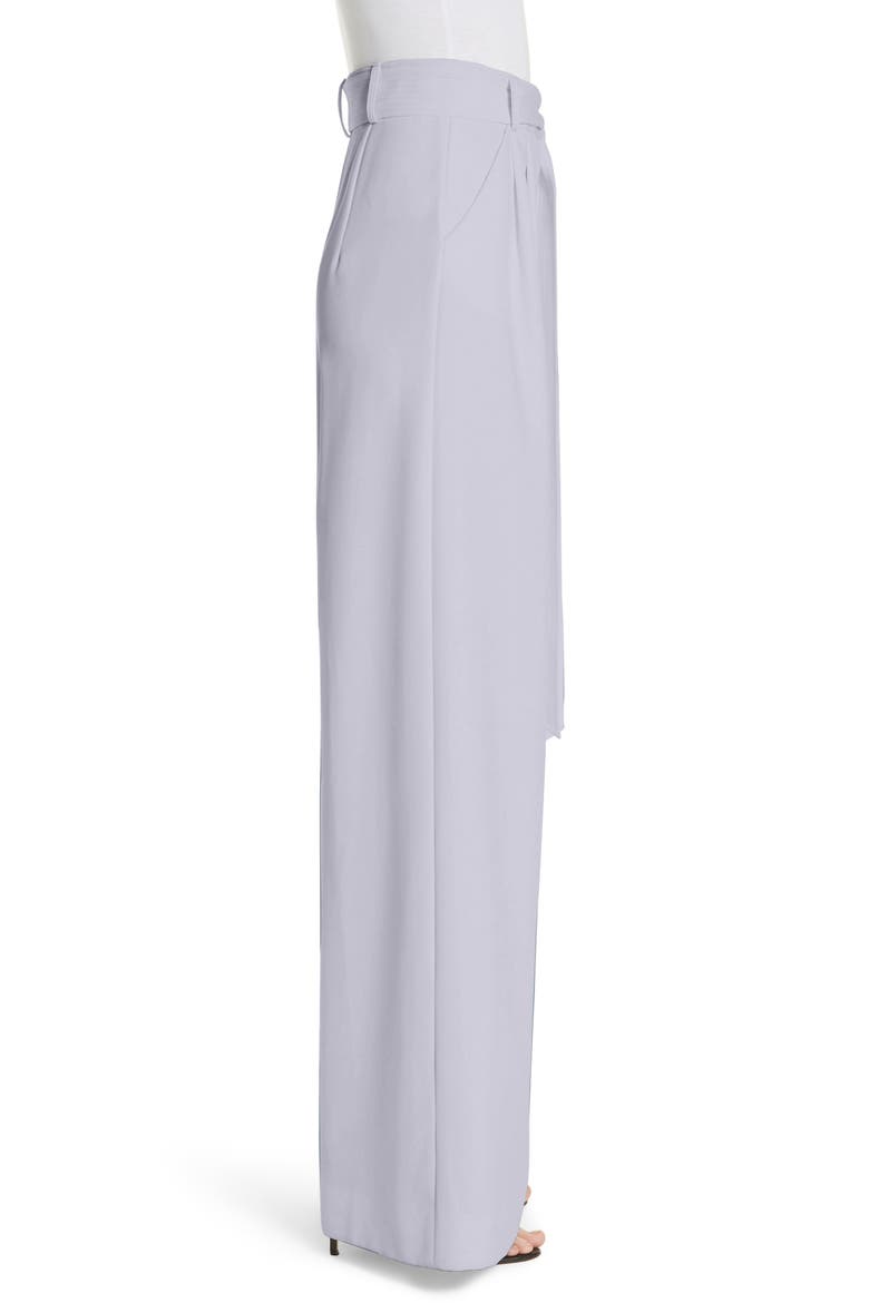 Italian Cady Trapunto Tie Waist Trousers, Alternate, color, WHITE