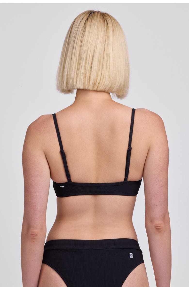 JOLYN Eryn Bikini Top, Alternate, color, Black Ribbed