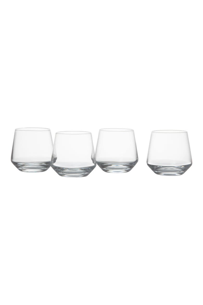 Pure Set of 4 Old Fashioned Glasses, Main, color, CLEAR