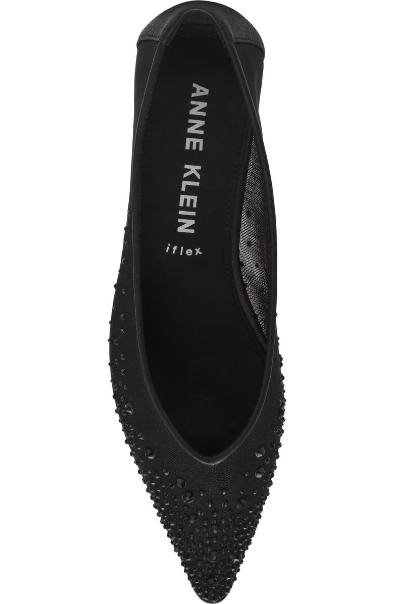 Anne Klein Carlisle Pointed Toe Pump, Alternate, color, Black Crystal