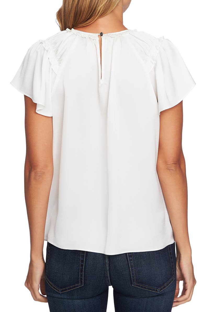 CeCe Flutter Sleeve Blouse, Alternate, color,