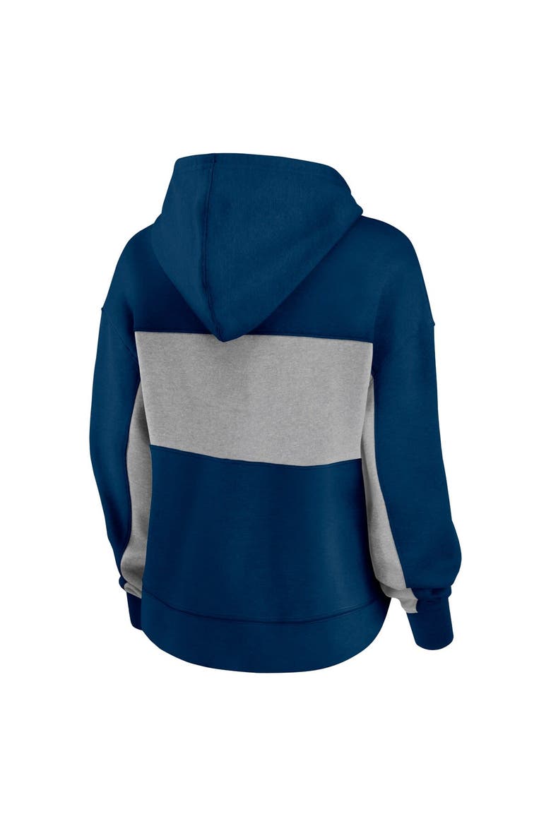 Women's Fanatics Branded  Navy Chicago Bears Filled Stat Sheet Lighweight Modest Crop Hoodie, Alternate, color, Navy