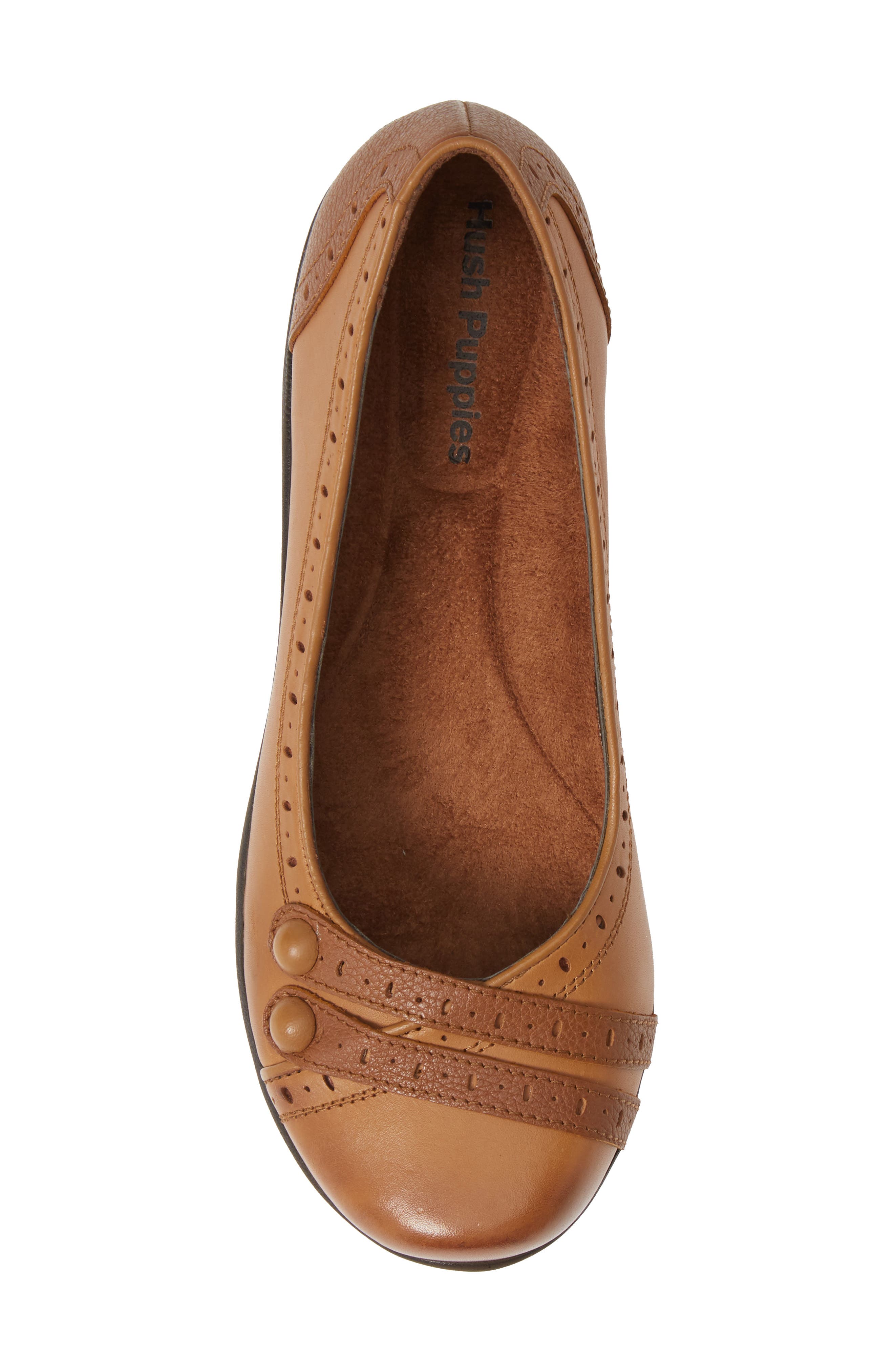 Hush Puppies Burlesque Flat, Alternate, color, TAN LEATHER