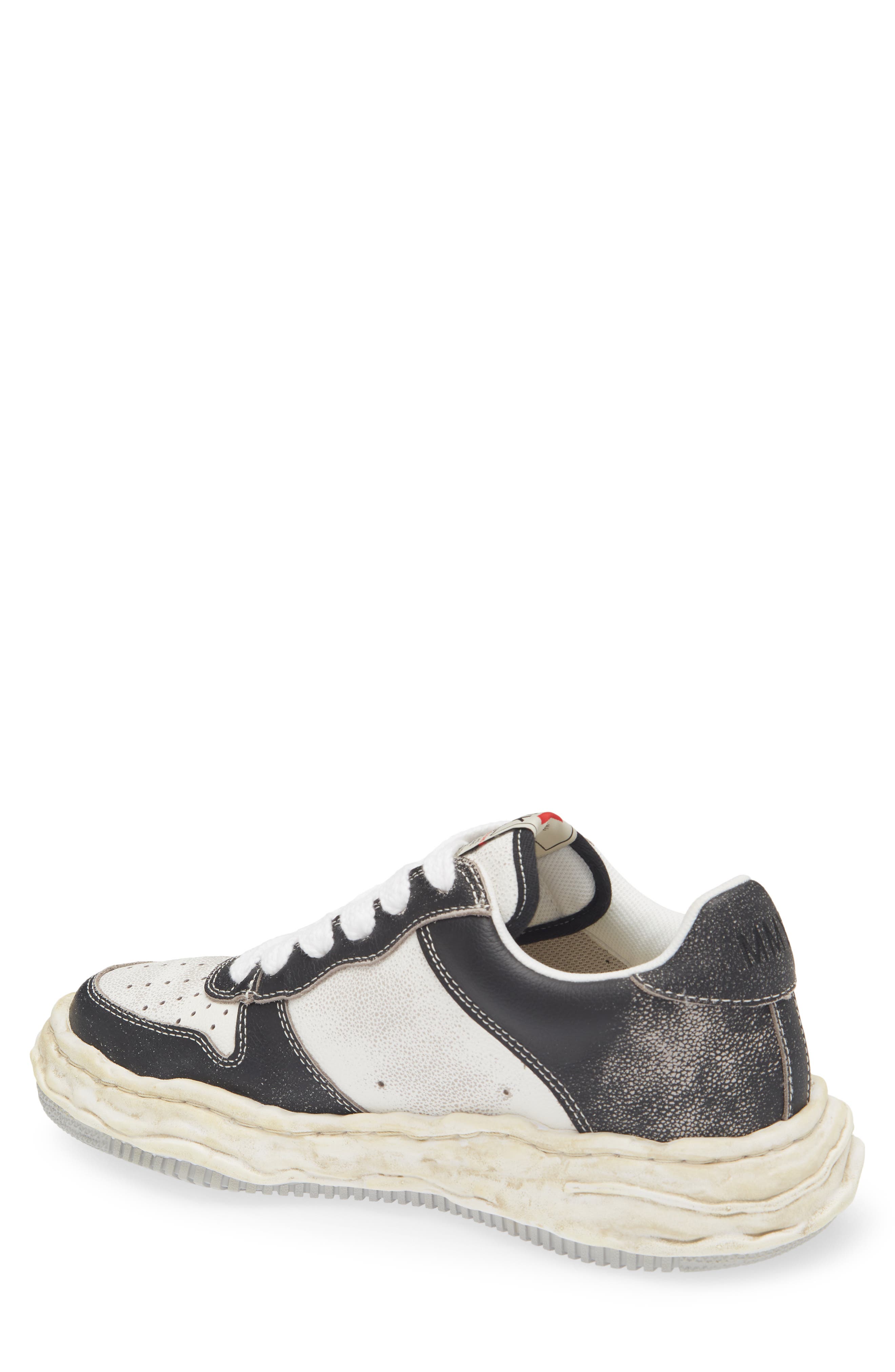 Maison MIHARA YASUHIRO Wayne OG Sole Leather Sneaker, Alternate, color, Black/ White