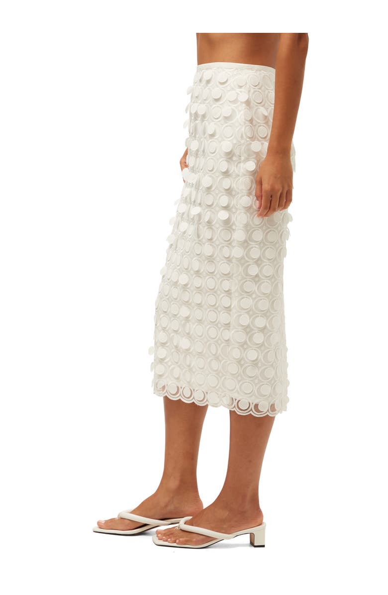 Trina Turk Dita 2 Embroidered Midi Skirt, Alternate, color, Whitewash