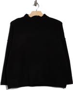 MAX STUDIO Exposed Seam Mock Neck Sweater