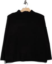 MAX STUDIO Exposed Seam Mock Neck Sweater