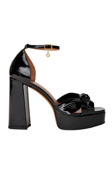 Leather platform sandals
