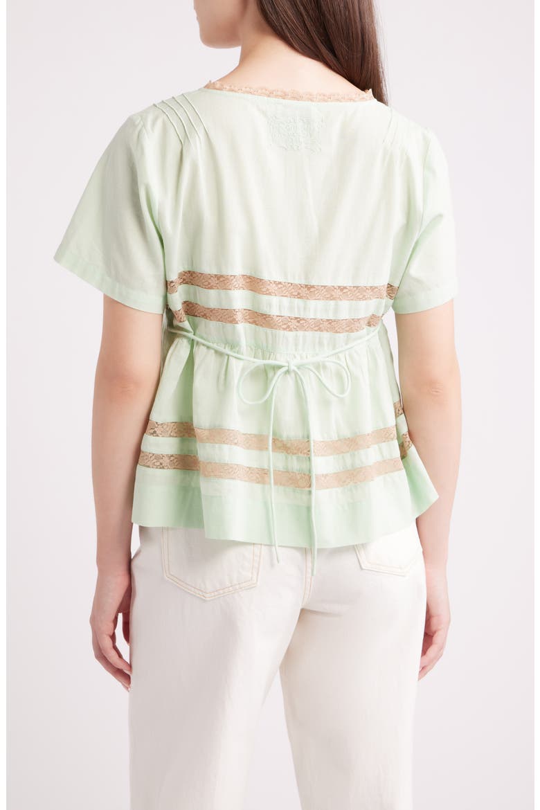 Tilda Lace Organic Cotton Top, Alternate, color, MINT