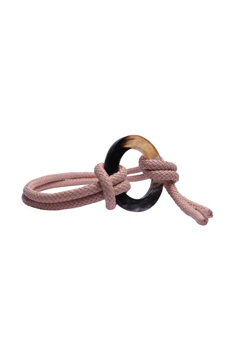 Le Knot Leather Belt, Alternate, color, Pastel Pink