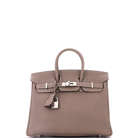 Birkin Handbag Grey Togo with Palladium Hardware 25