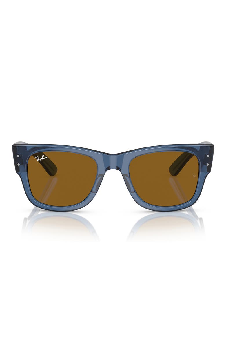 Mega Wayfarer 51mm Square Sunglasses, Main, color, BROWN