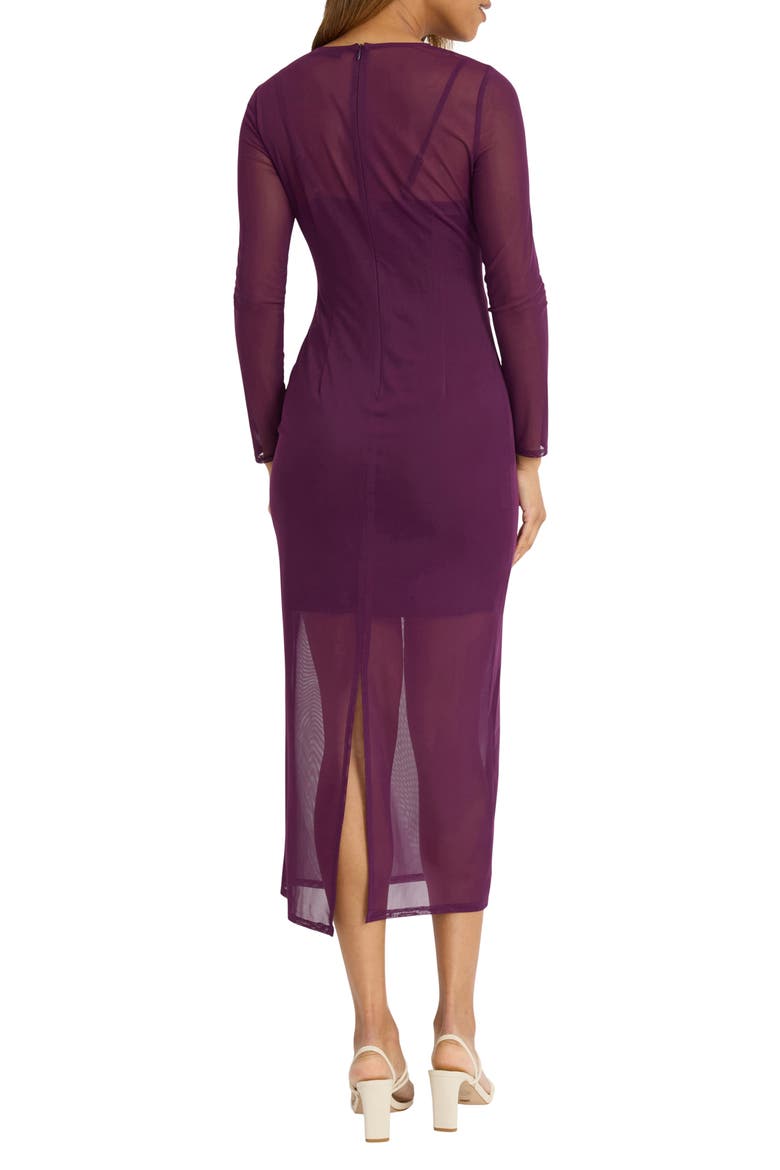 Long Sleeve Mesh Maxi Dress, Alternate, color, WINTER BLOOM