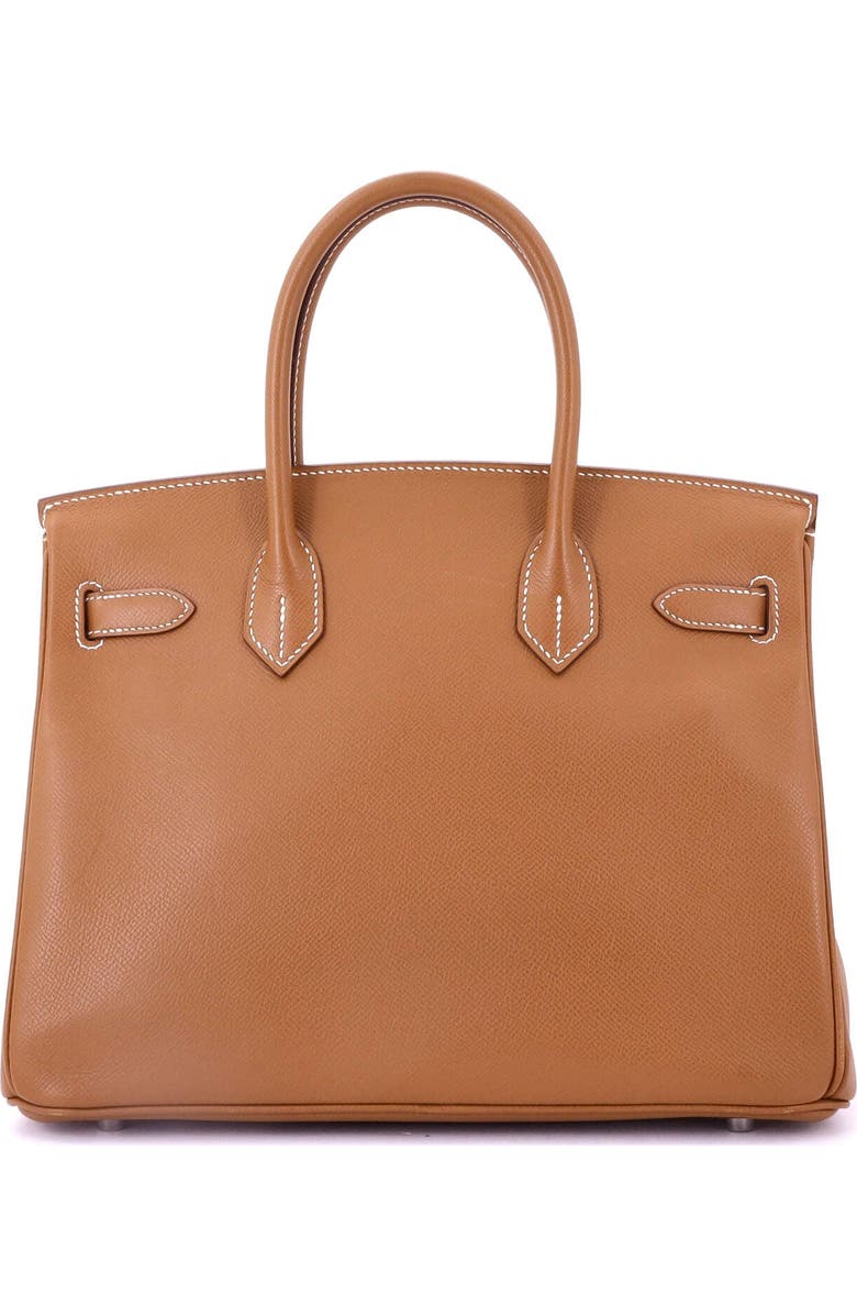 Pre-Owned Hermes Birkin Handbag Brown Epsom with Palladium Hardware 30, Alternate, color, Gold