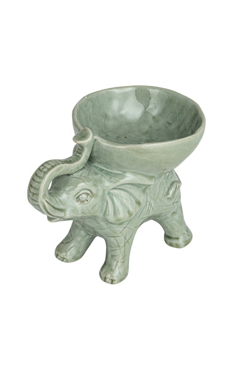 Storied Home Majestic Stoneware Elephant Bowl, Grey, Main, color, Grey