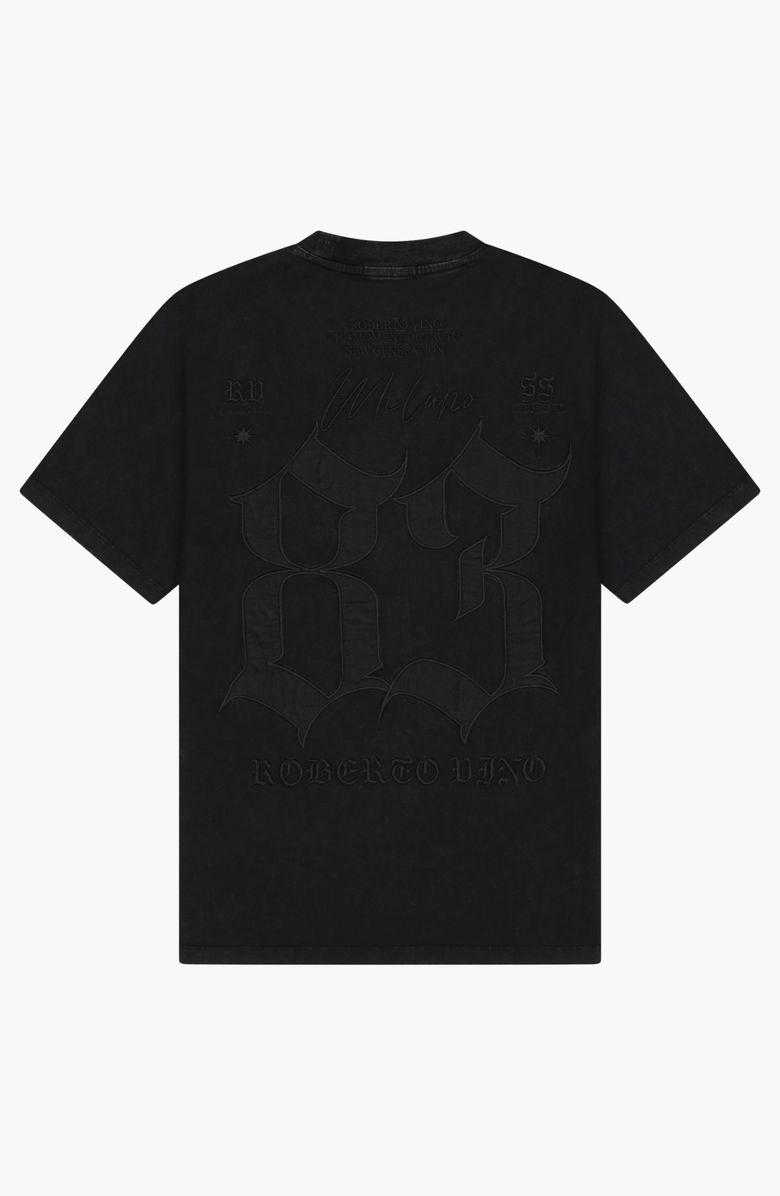 Roberto Vino 83 Oversize Washed Cotton Tee, Alternate, color, Black