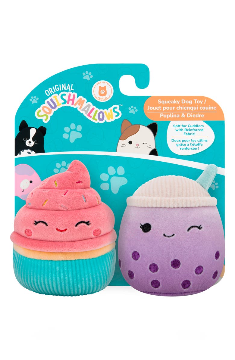 SQUISHMALLOWS 3.5" Set of 2 Squeaky Pet Toys, Main, color, 