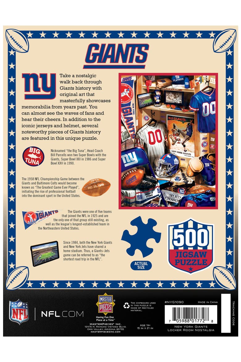New York Giants Locker Room 500 Puzzle, Alternate, color, Multicolor