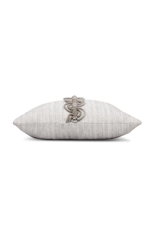 Elaine Smith Dressage Pebble Hand Macrame Indoor & Outdoor Woven Accent Pillow