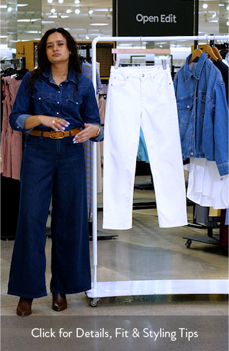 Harlow Fray Hem High Waist Ankle Straight Leg Jeans, sales video thumbnail