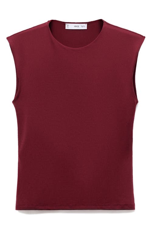 Mango Fitted Sleeveless Top In Burgundy
