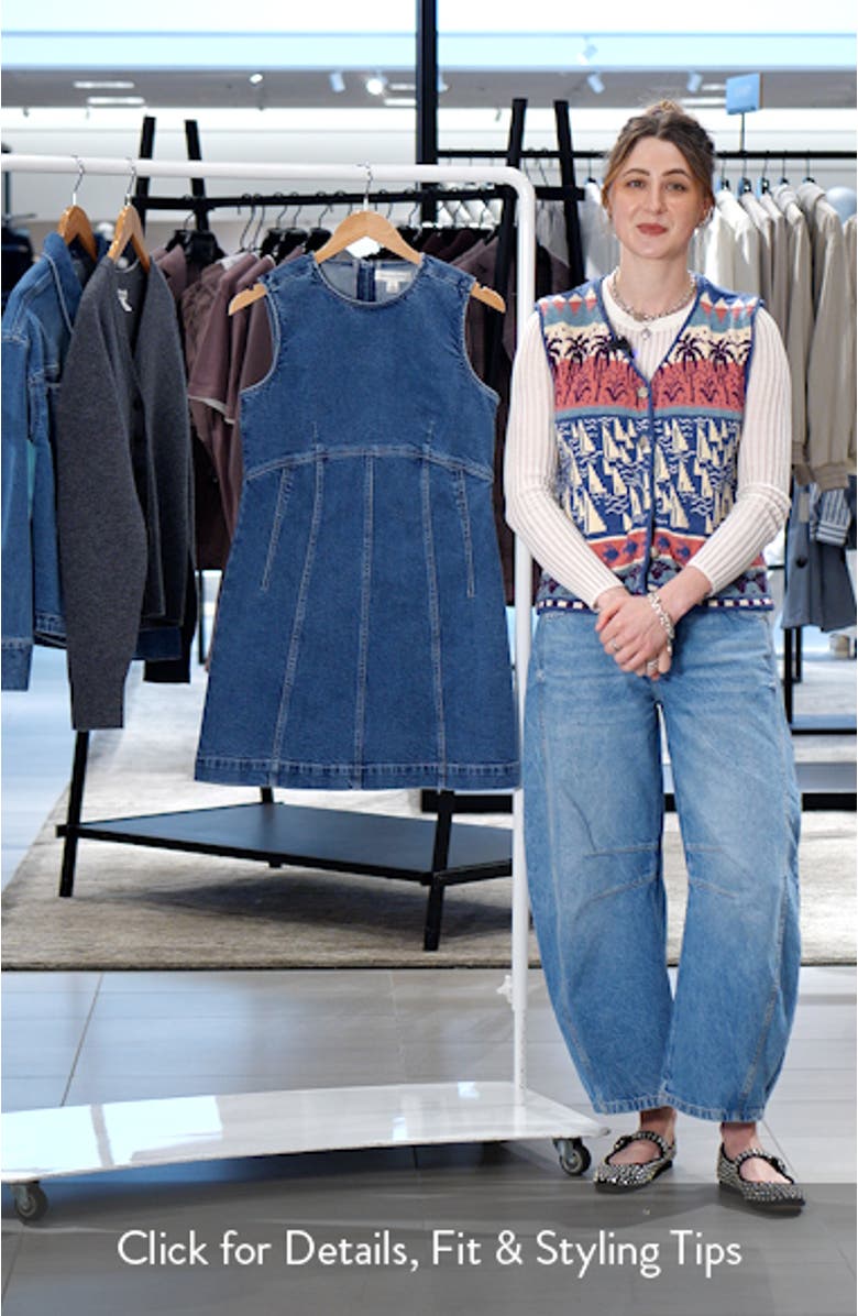 Back Cutout Fitted Denim Minidress, sales video thumbnail