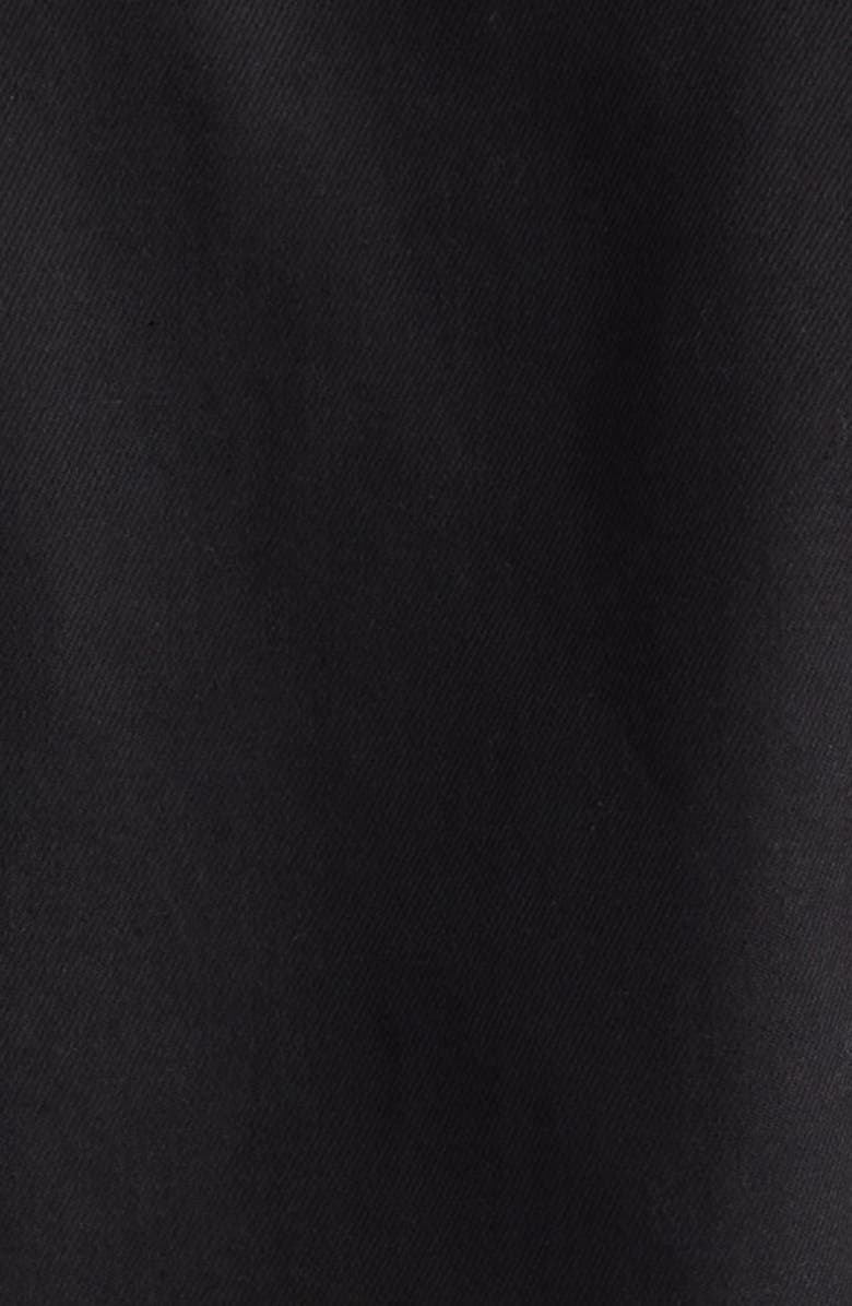 McQueen Frogged Cotton Denim Trucker Jacket, Alternate, color, Black