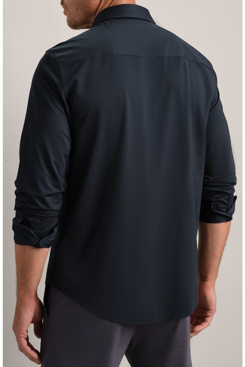 Commuter Classic Fit Stretch Button-Up Shirt, Alternate, color, TRUE NAVY OXFORD