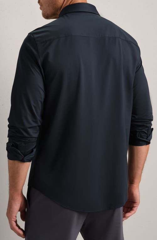 Rhone Commuter Classic Fit Stretch Button-up Shirt In Blue
