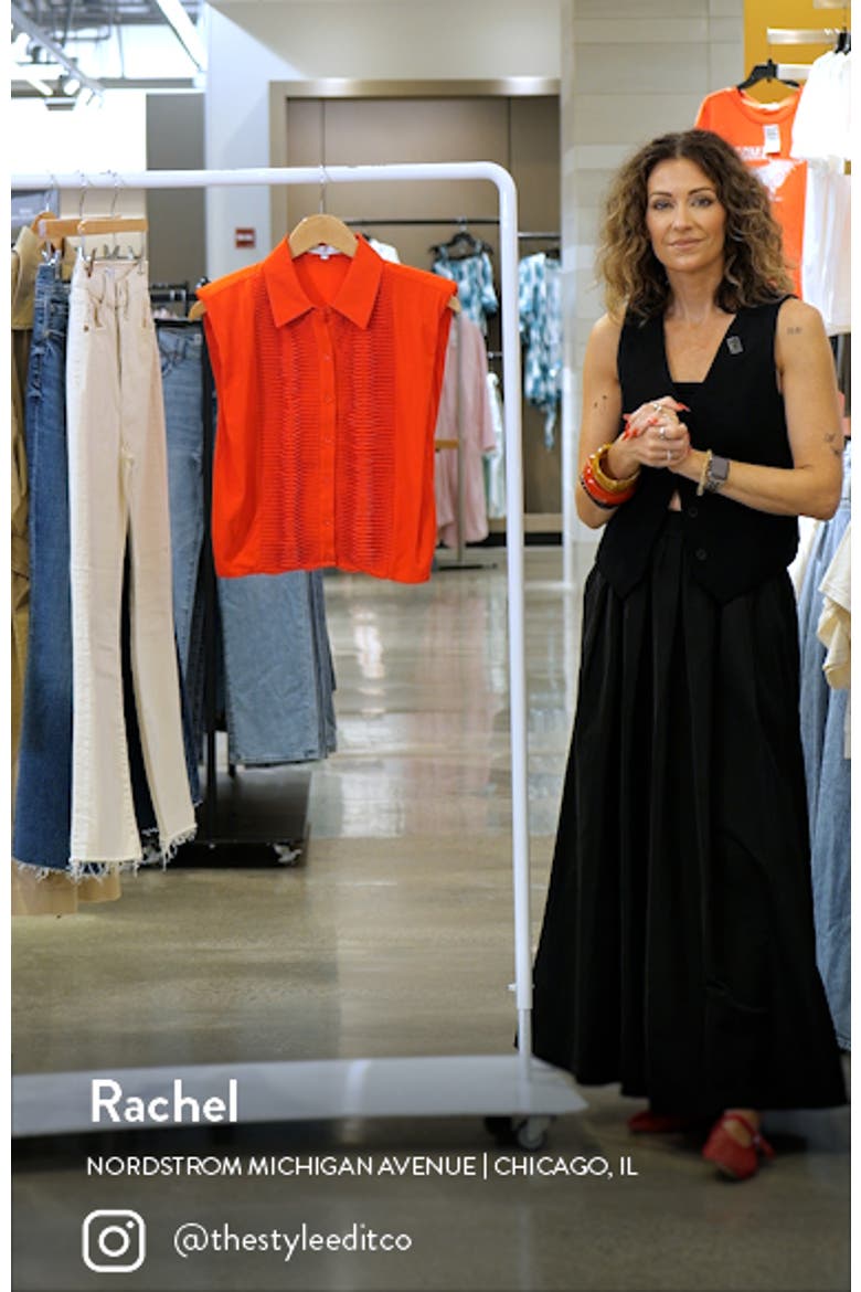 Pintuck Sleeveless Button-Up Shirt video