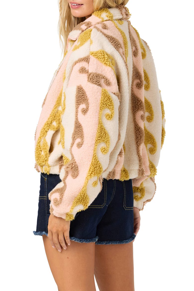 Cordin Jacquard Fleece Jacket, Alternate, color, PEACH LIGHT