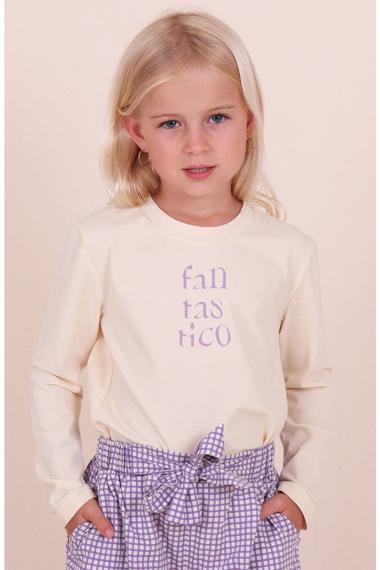 Kids' Fantastico Cotton Blend Graphic T-Shirt, Alternate, color, CREAM