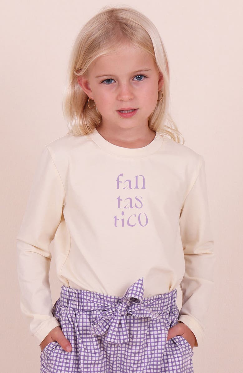 TINY TRIBE Kids' Fantastico Cotton Blend Graphic T-Shirt, Alternate, color, Cream