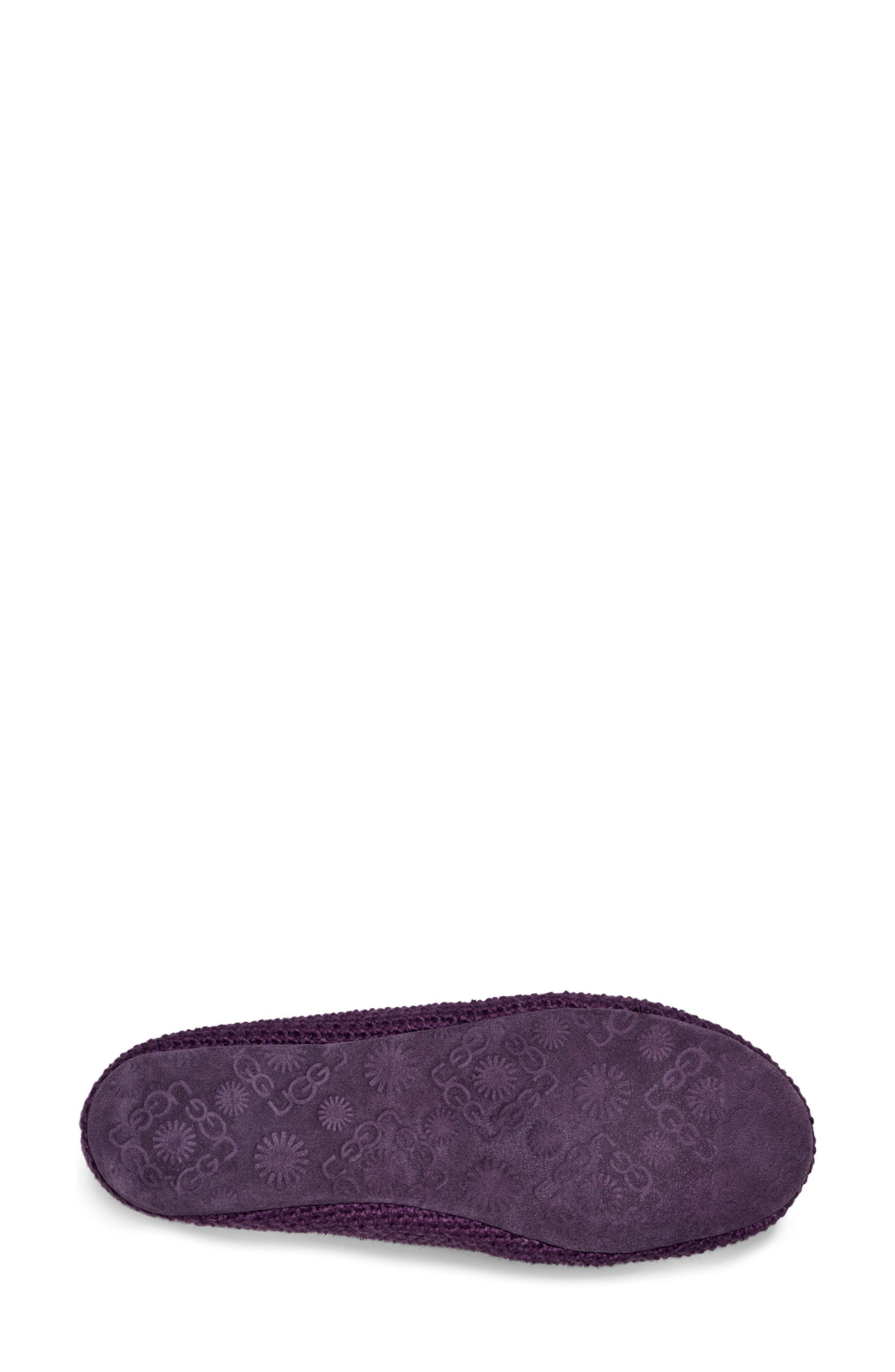 Andi Pompom Slipper, Alternate, color, NIGHTSHADE