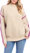 Karen Kane Colorblock Mock Neck Sweater