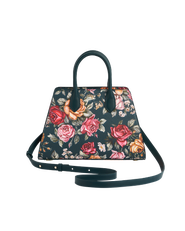 Fable England Roses Teal Structured Medium Tote