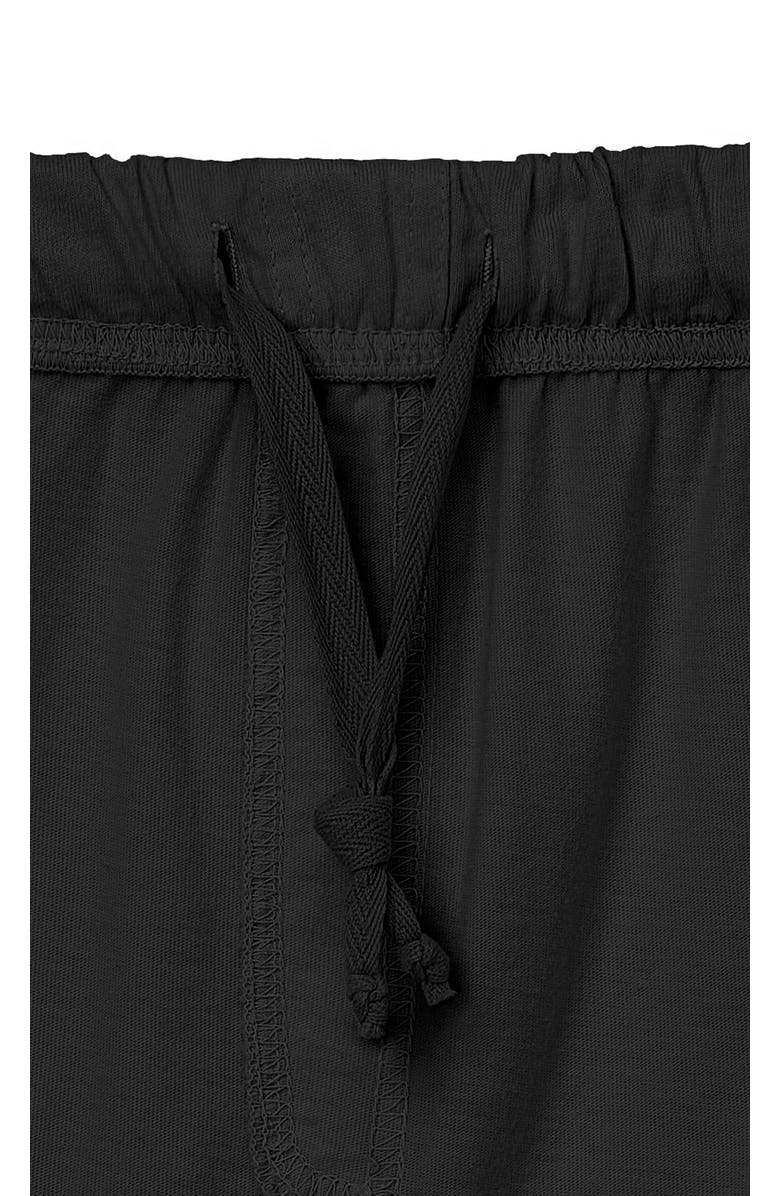 CITY THREADS Men's Soft 100% Cotton Athletic Lounge Pocket Pant, Alternate, color, Black