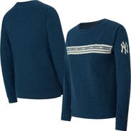 CONCEPTS SPORT Women's Concepts Sport Navy New York Yankees Birch French Terry Long Sleeve T-Shirt