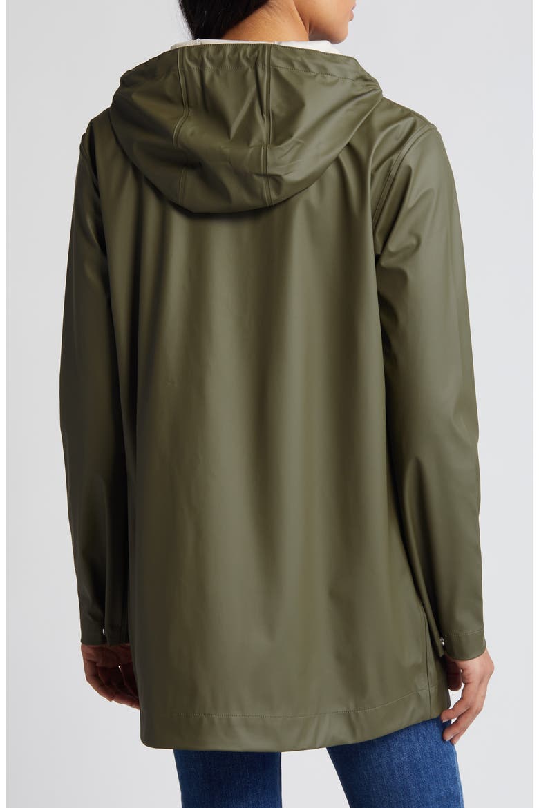 Hooded Waterproof Rain Jacket, Alternate, color, ARMY