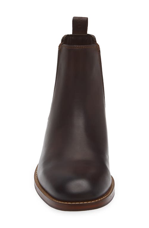 Steve Madden Roswel Plain Toe Chelsea Boot In Brown