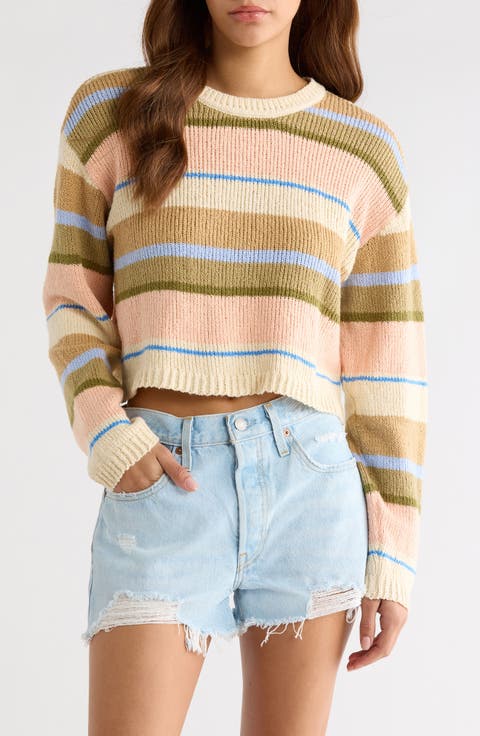 Stripe Cotton Blend Sweater