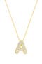 Pavé Bubble Initial Pendant Necklace