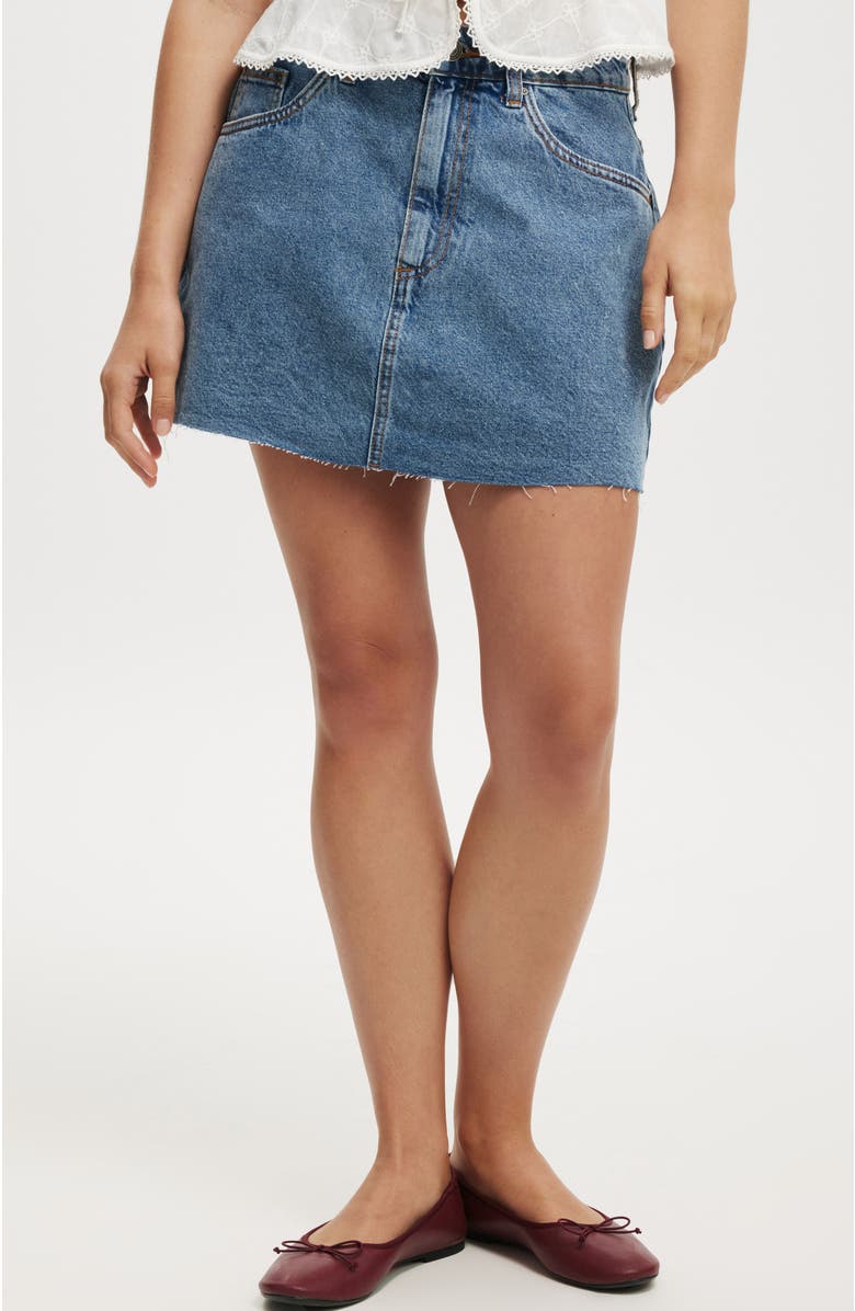 Cotton On Women's Denim Mini Skirt, Alternate, color, 